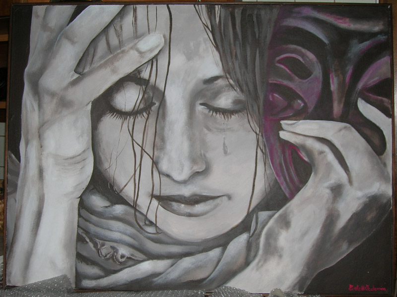 Opera chiamata 'Maschere', autrice: Federica Tortelli